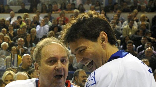 Milan Nový (vlevo) a Jaromír Jágr Milan Nový (vlevo) a Jaromír Jágr