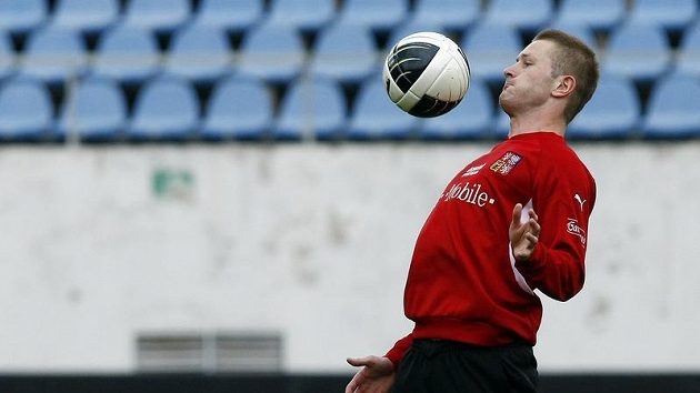 Ondřej Mazuch na tréninku národního týmu Ondřej Mazuch na tréninku národního týmu