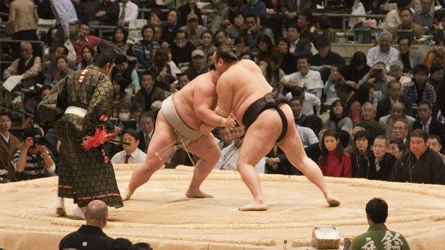 Turnaje zápasníků sumo jsou v Japonsku jedněmi z nejsledovanějších sportovních podniků. Turnaje zápasníků sumo jsou v Japonsku jedněmi z nejsledovanějších sportovních podniků.