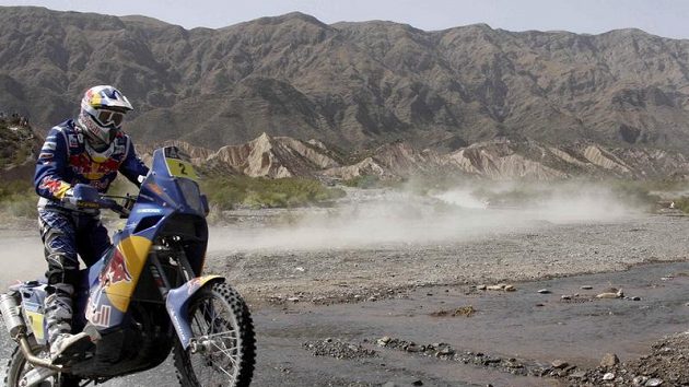 Francouz Cyril Despres v Jižní Americe během Rallye Dakar. Francouz Cyril Despres v Jižní Americe během Rallye Dakar.