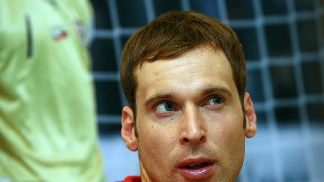 Fotbalový brankář Petr Čech Fotbalový brankář Petr Čech