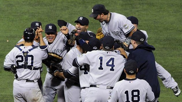 Radost baseballistů New Yorku Yankees Radost baseballistů New Yorku Yankees