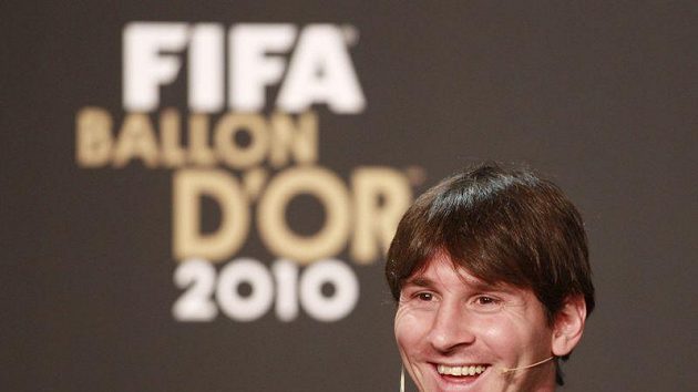 Lionel Messi na udílení ankety Zlatý míč FIFA Lionel Messi na udílení ankety Zlatý míč FIFA