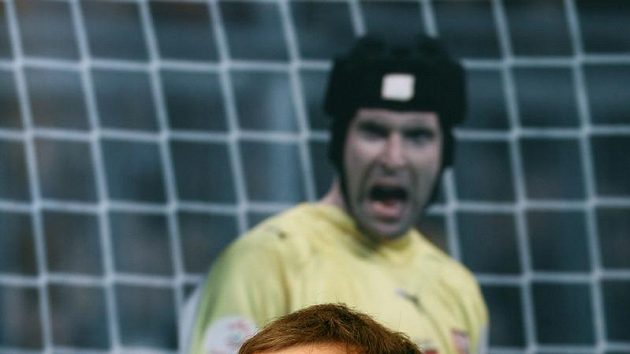 Fotbalový brankář Petr Čech Fotbalový brankář Petr Čech