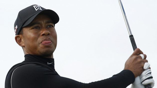 Americký golfista Tiger Woods během British Open Americký golfista Tiger Woods během British Open