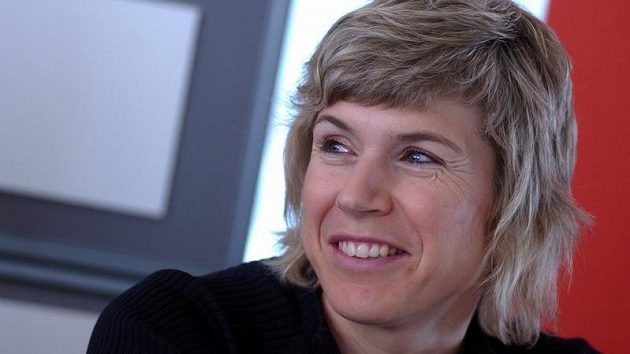 Kateřina Neumannová na vyhlášení ankety Král bílé stopy v Písku. Kateřina Neumannová na vyhlášení ankety Král bílé stopy v Písku.