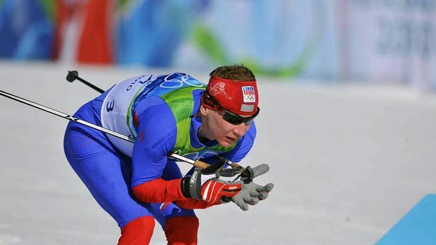 Běžec na lyžích Lukáš Bauer během olympijského skilatonu Běžec na lyžích Lukáš Bauer během olympijského skilatonu
