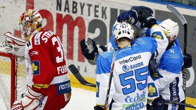 Plzeň slaví první gól v síti Slavie Plzeň slaví první gól v síti Slavie