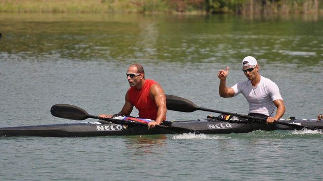 Deblkajakáři Jan Štěrba (vpravo) a Ondřej Horský Deblkajakáři Jan Štěrba (vpravo) a Ondřej Horský