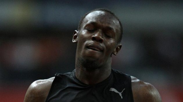 Jamajský sprinter Usain Bolt po vítězství na mítinku v Paříži Jamajský sprinter Usain Bolt po vítězství na mítinku v Paříži