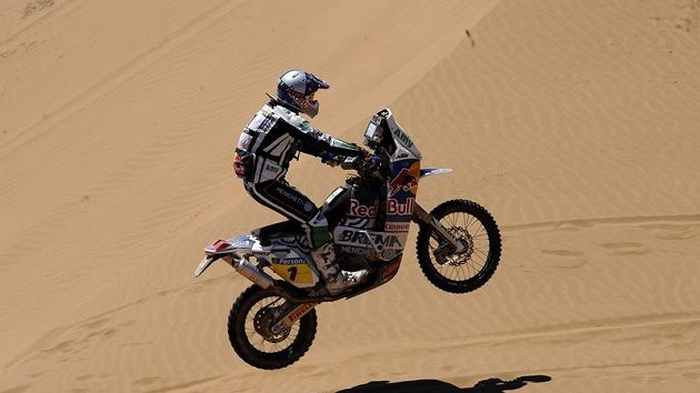 Španělský motocyklista Marc Coma na Rallye Dakar Španělský motocyklista Marc Coma na Rallye Dakar