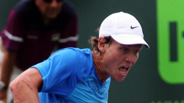 Tomáš Berdych při utkání s Argentincem Berlocqem. Tomáš Berdych při utkání s Argentincem Berlocqem.