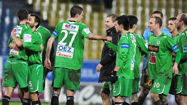 Radost fotbalistů Jablonce Radost fotbalistů Jablonce
