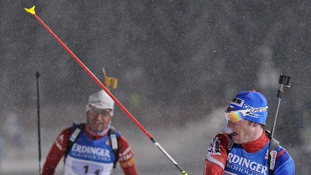 Biatlonista Michal Šlesingr (vpravo) Biatlonista Michal Šlesingr (vpravo)