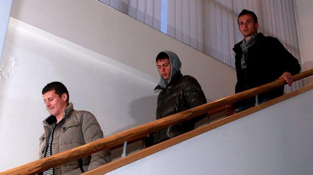 Trio Sparťanů Pekhart, Pamič a Kadlec po verdiktu disciplinární komise ČMFS Trio Sparťanů Pekhart, Pamič a Kadlec po verdiktu disciplinární komise ČMFS
