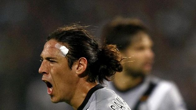 Mauro Camoranesi z Juventusu se raduje z branky do sítě Maccabi Haifa. Mauro Camoranesi z Juventusu se raduje z branky do sítě Maccabi Haifa.