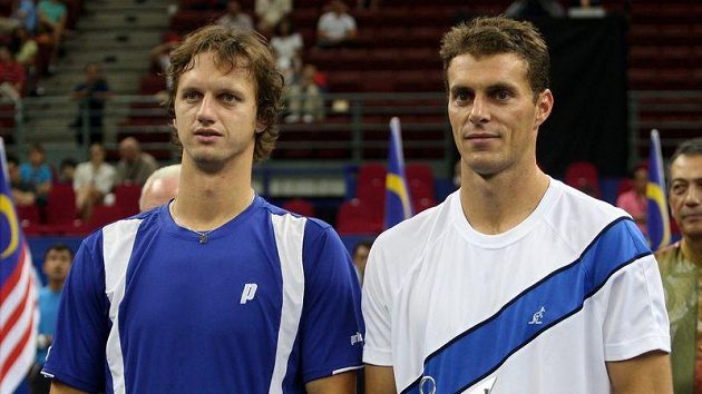 František Čermák (vpravo) a Filip Polášek. František Čermák (vpravo) a Filip Polášek.