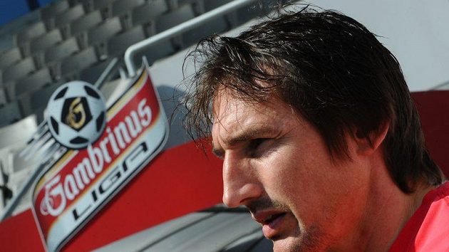 Nešťastný gólman Slavie Martin Vaniak. Nešťastný gólman Slavie Martin Vaniak.