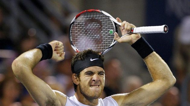Argentinský tenista Juan Martín del Potro se raduje z postupu do finále turnaje v Montrealu Argentinský tenista Juan Martín del Potro se raduje z postupu do finále turnaje v Montrealu