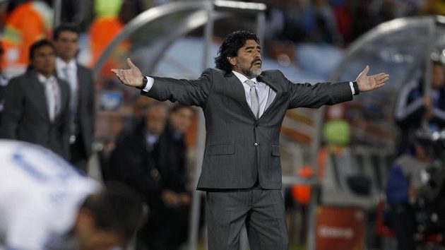 Trenér Argentiny Diego Maradona. Trenér Argentiny Diego Maradona.