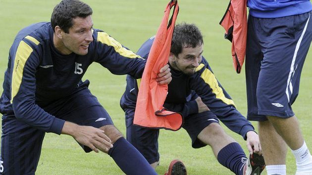 Tepličtí hráči Petr Lukáš (vlevo) a David Kalivoda Tepličtí hráči Petr Lukáš (vlevo) a David Kalivoda