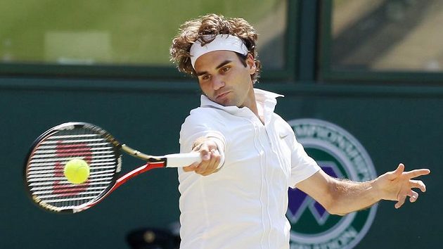 Švýcarský tenista Roger Federer na Wimbledonu Švýcarský tenista Roger Federer na Wimbledonu