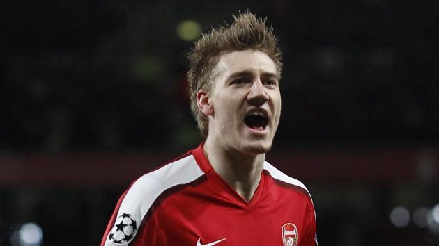 Útočník Arsenalu Nicklas Bendtner. Útočník Arsenalu Nicklas Bendtner.