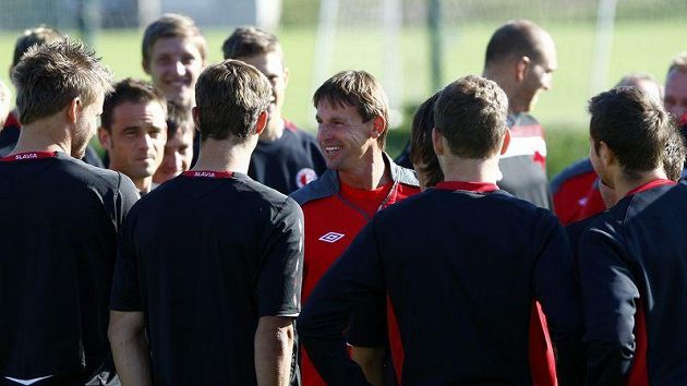 František Straka na tréninku Slavie František Straka na tréninku Slavie