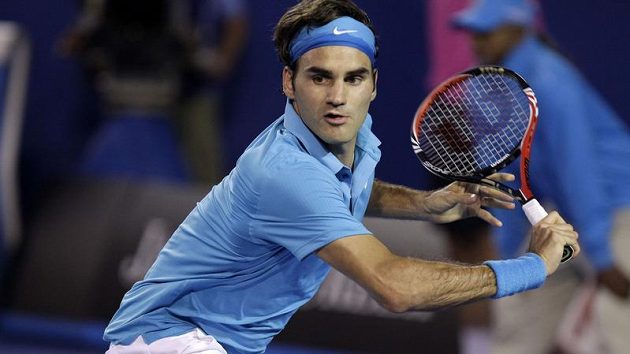 Roger Federer během finále Australian Open Roger Federer během finále Australian Open