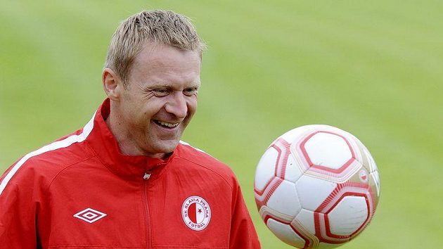 Stanislav Vlček, útočník fotbalové Slavie na tréninku Stanislav Vlček, útočník fotbalové Slavie na tréninku