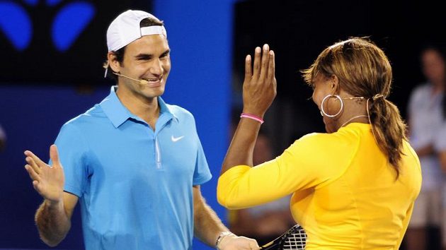 Exhibice se zúčastnil i Roger Federer a Serena Williamsová Exhibice se zúčastnil i Roger Federer a Serena Williamsová