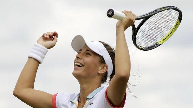 Česká tenistka Petra Cetkovská po vítězství nad Ivanovičovou Česká tenistka Petra Cetkovská po vítězství nad Ivanovičovou