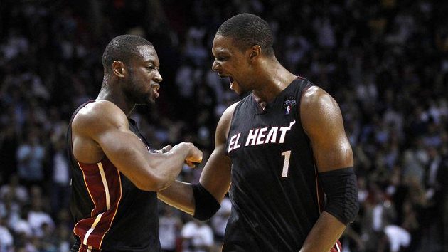 Chris Bosh (vpravo) z Miami. Chris Bosh (vpravo) z Miami.