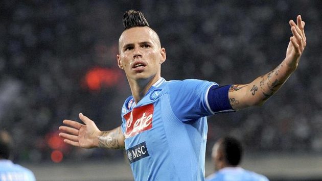 Fotbalista Neapole a slovenské reprezentace Marek Hamšík Fotbalista Neapole a slovenské reprezentace Marek Hamšík
