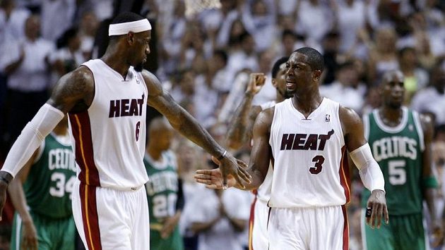 LeBron James (vlevo) a Dwyane Wade patřili tradičně k nejlepším střelcům Miami. LeBron James (vlevo) a Dwyane Wade patřili tradičně k nejlepším střelcům Miami.