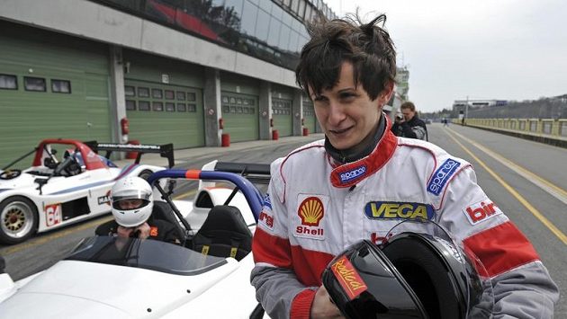 Rychlobruslařka Martina Sáblíková na brněnské autodromu Rychlobruslařka Martina Sáblíková na brněnské autodromu