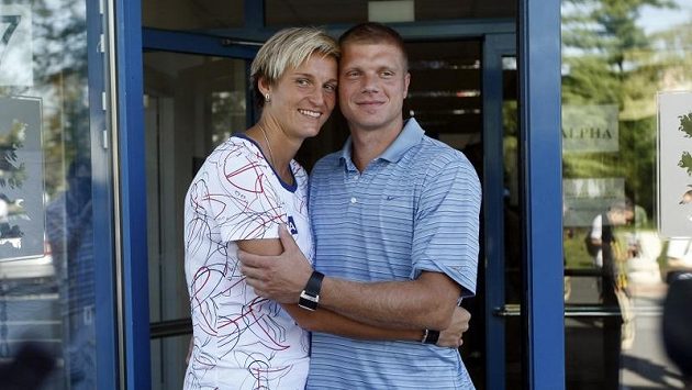 Oštěpařka Barbora Špotáková s přítelem Lukášem Novotným Oštěpařka Barbora Špotáková s přítelem Lukášem Novotným
