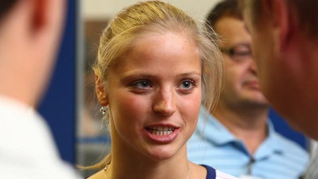 Plavkyně Simona Baumrtová. Plavkyně Simona Baumrtová.