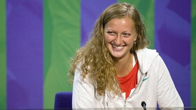 Petra Kvitová na tiskové konferenci k Wimbledonu Petra Kvitová na tiskové konferenci k Wimbledonu