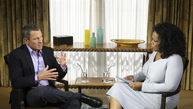 Lance Armstrong v pořadu Oprah Winfreyové. Lance Armstrong v pořadu Oprah Winfreyové.