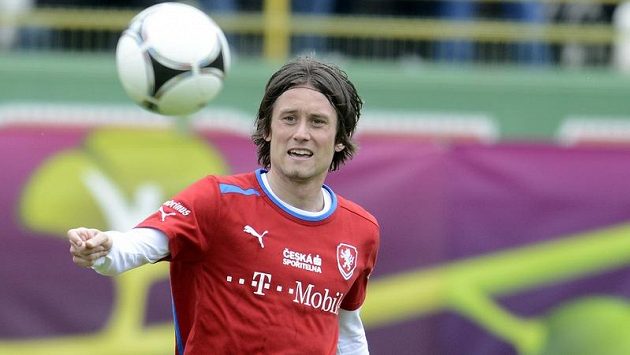 Tomáš Rosický na tréninku české reprezentace ve Vratislavi Tomáš Rosický na tréninku české reprezentace ve Vratislavi