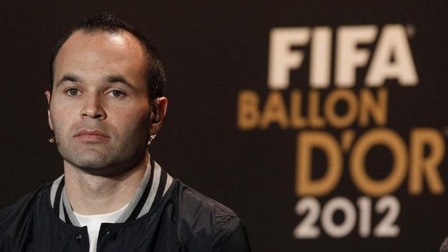 Záložník Barcelony Andrés Iniesta Záložník Barcelony Andrés Iniesta