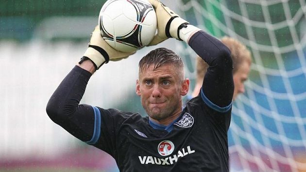 Brankář Robert Green na tréninku anglické reprezentace Brankář Robert Green na tréninku anglické reprezentace