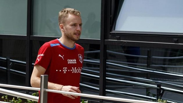 Michal Kadlec při tréninku národního týmu. Michal Kadlec při tréninku národního týmu.