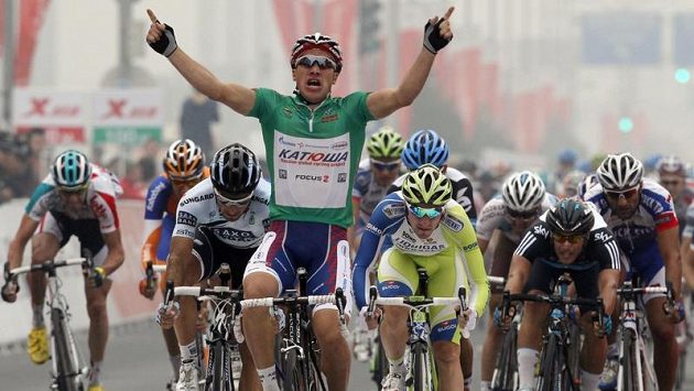 Nejlepší ruský cyklistický spurtér Denis Galimzjanov. Nejlepší ruský cyklistický spurtér Denis Galimzjanov.