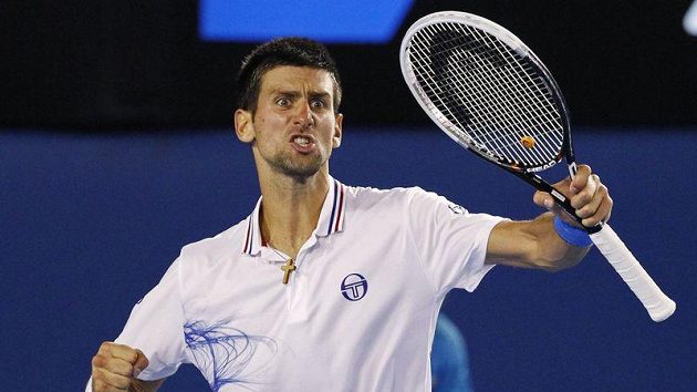 Radost srbského tenisty Novaka Djokoviče po vítězství v semifinále Australian Open nad Andym Murraym ze Skotska. Radost srbského tenisty Novaka Djokoviče po vítězství v semifinále Australian Open nad Andym Murraym ze Skotska.
