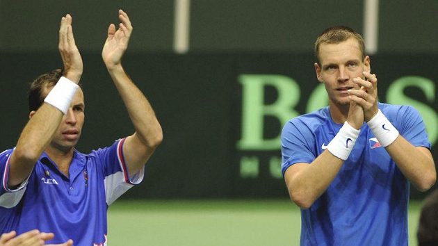 Radek Štěpánek (vlevo) a Tomáš Berdych Radek Štěpánek (vlevo) a Tomáš Berdych