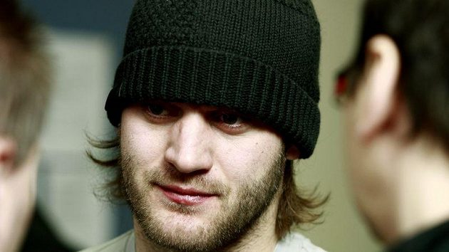 Michal Barinka mezi novináři. Michal Barinka mezi novináři.