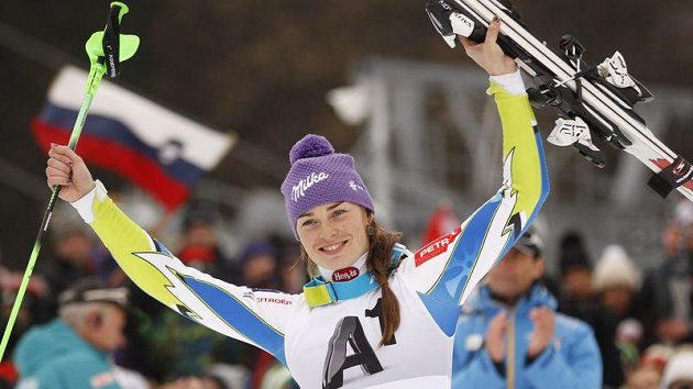 Slovinská lyžařka Tina Mazeová Slovinská lyžařka Tina Mazeová