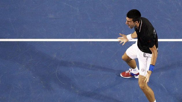 Radost Novaka Djokoviče po finále Australian Open Radost Novaka Djokoviče po finále Australian Open